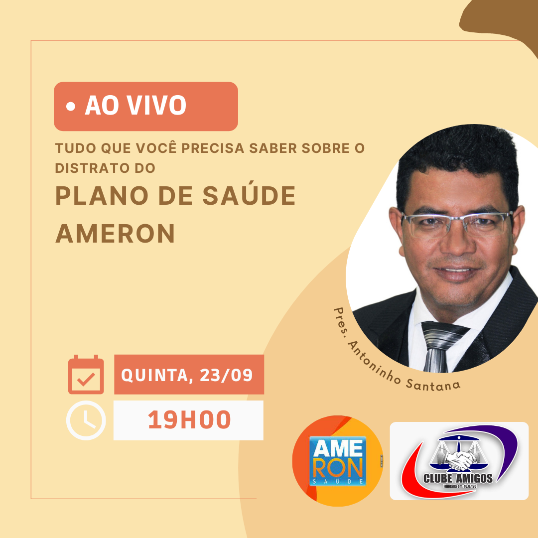 Live 23/09 – Tudo que você precisa saber sobre o distrato do plano de saúde AMERON