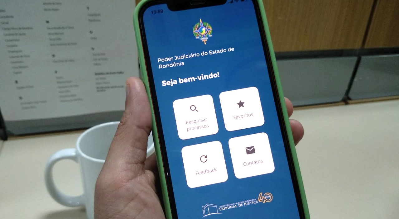 Aplicativo lançado pelo TJRO vai facilitar acesso de informações judiciais pelo celular