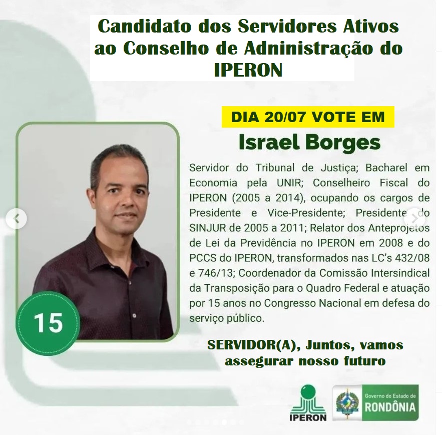 Na reta final, Israel Borges intensifica campanha rumo ao Conselho de Administração do Iperon