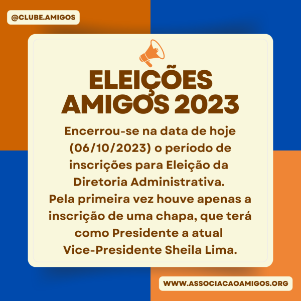 Inscrições para a Eleição da Diretoria Administrativa do triênio 2024/2026 encerradas!