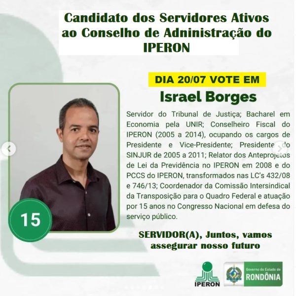 Na reta final, Israel Borges intensifica campanha rumo ao Conselho de Administração do Iperon